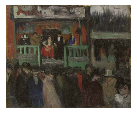 1900 Baraque foraine by Pablo Picasso, vintage artwork, 16x12"(A3) Poster