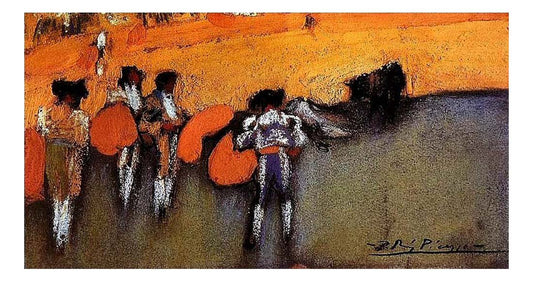 1900 Courses de taureaux (Corrida) by Pablo Picasso, vintage artwork, 16x12"(A3) Poster