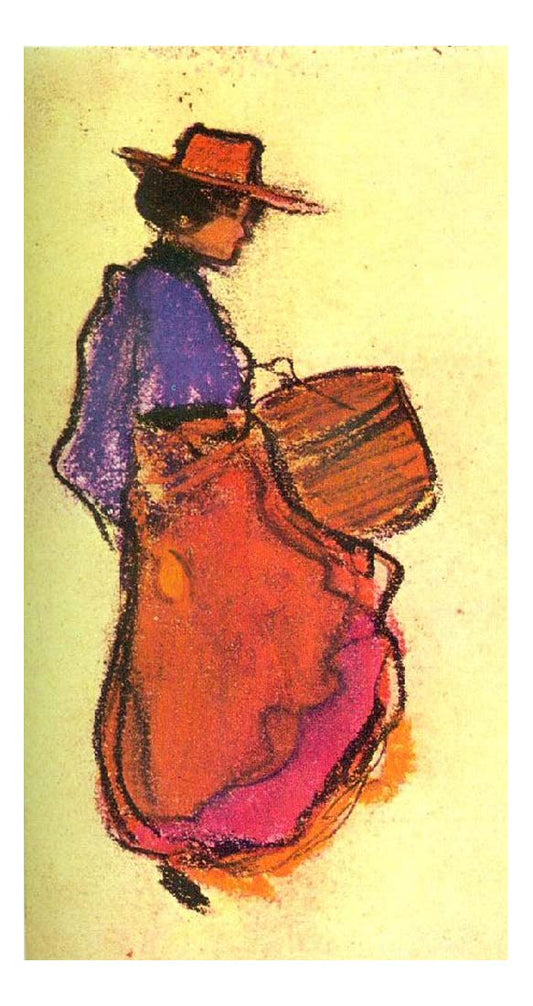 1900 Midinette de Paris by Pablo Picasso, vintage artwork, 16x12"(A3) Poster
