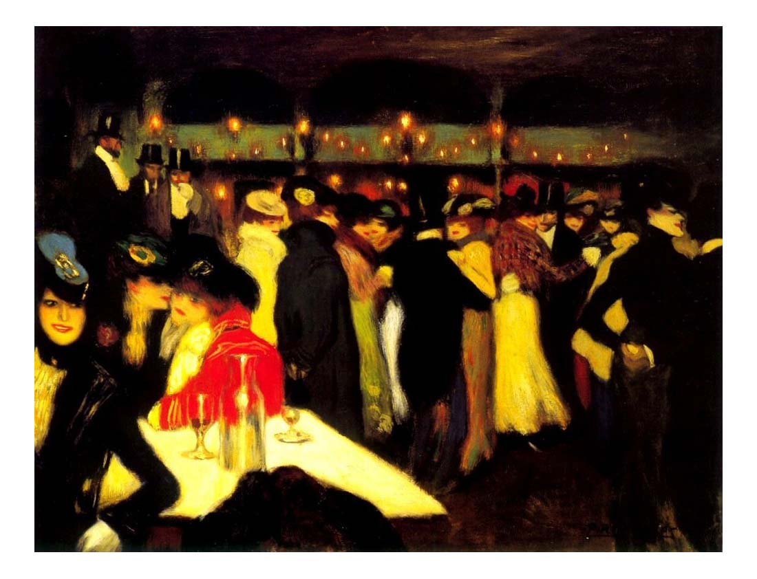 1900 Moulin de la galette by Pablo Picasso, vintage artwork, 16x12"(A3) Poster