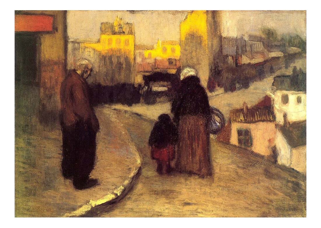 1900 Une rue de Montmartre by Pablo Picasso, vintage artwork, 16x12"(A3) Poster