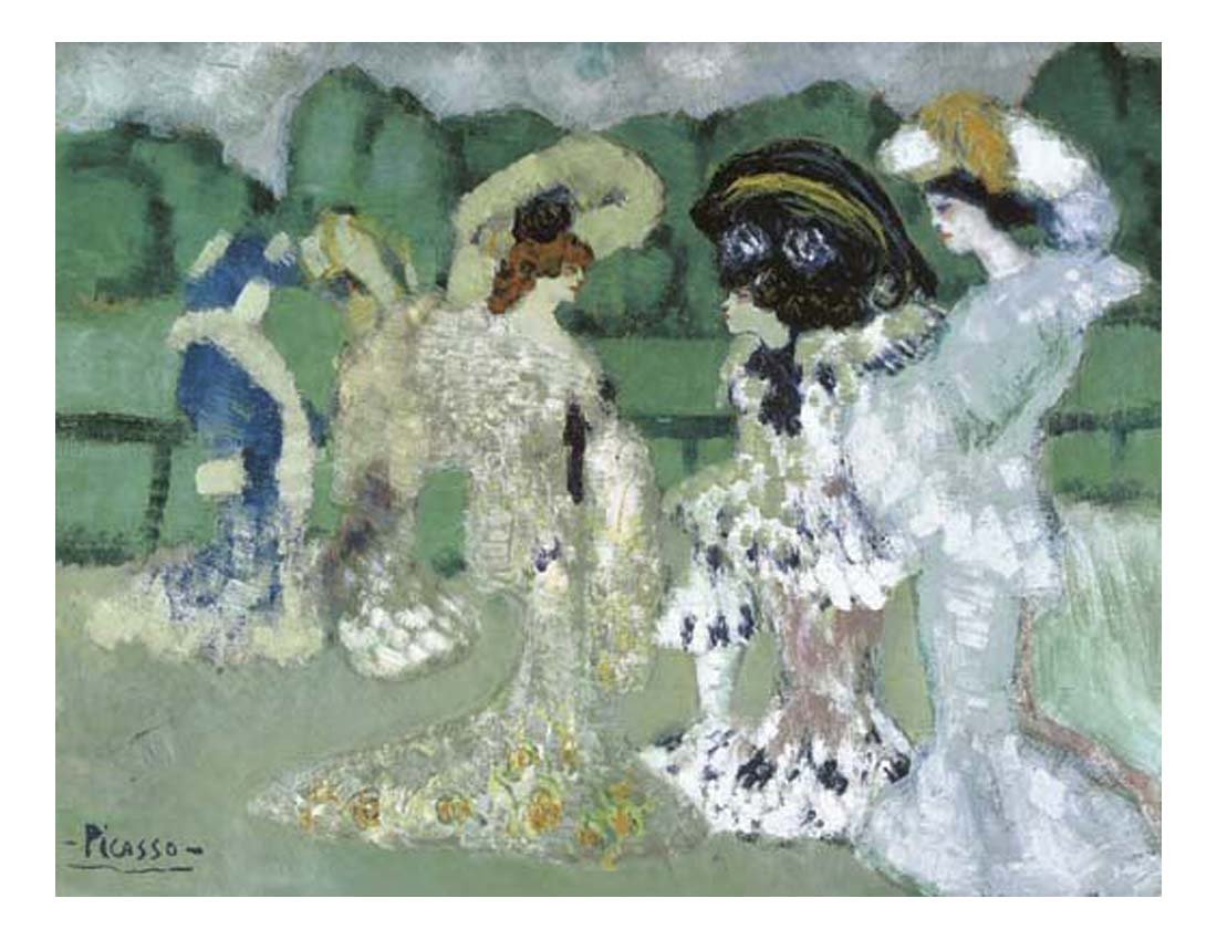 1901 Au champ de courses by Pablo Picasso, vintage artwork, 16x12"(A3) Poster