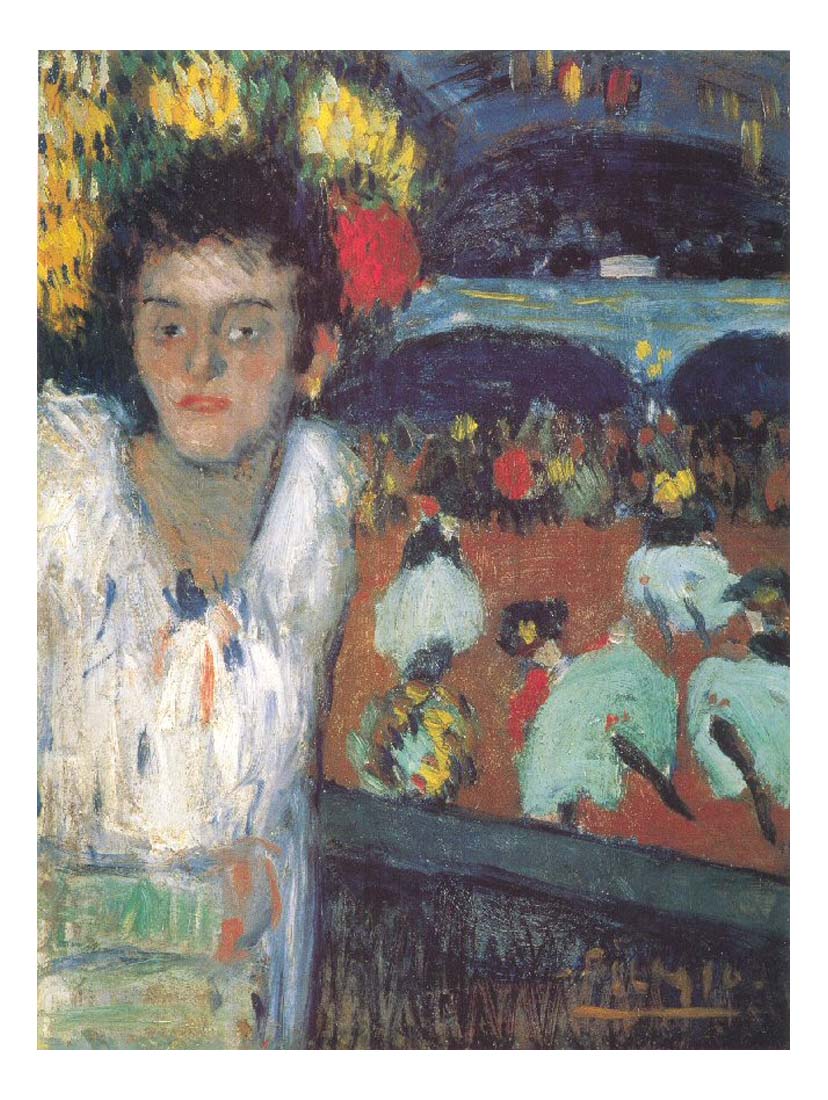 1901 Au Moulin Rouge (Le Divan Japonais) by Pablo Picasso, vintage artwork, 16x12"(A3) Poster