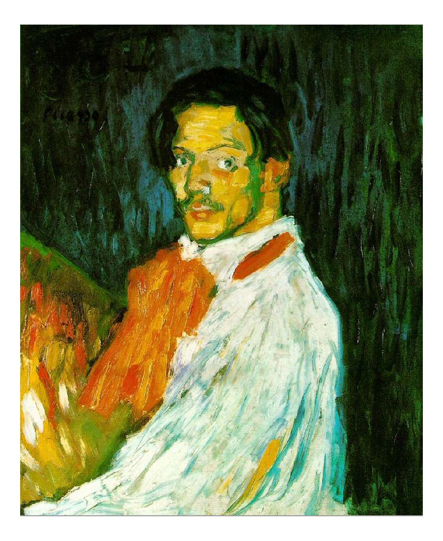 1901 Autoportrait 'Yo, Picasso' by Pablo Picasso, vintage artwork, 16x12"(A3) Poster