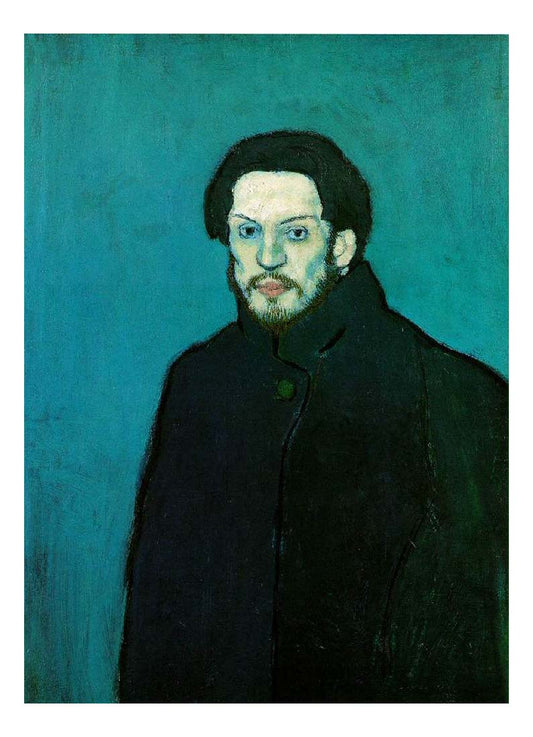 1901 Autoportrait3 by Pablo Picasso, vintage artwork, 16x12"(A3) Poster