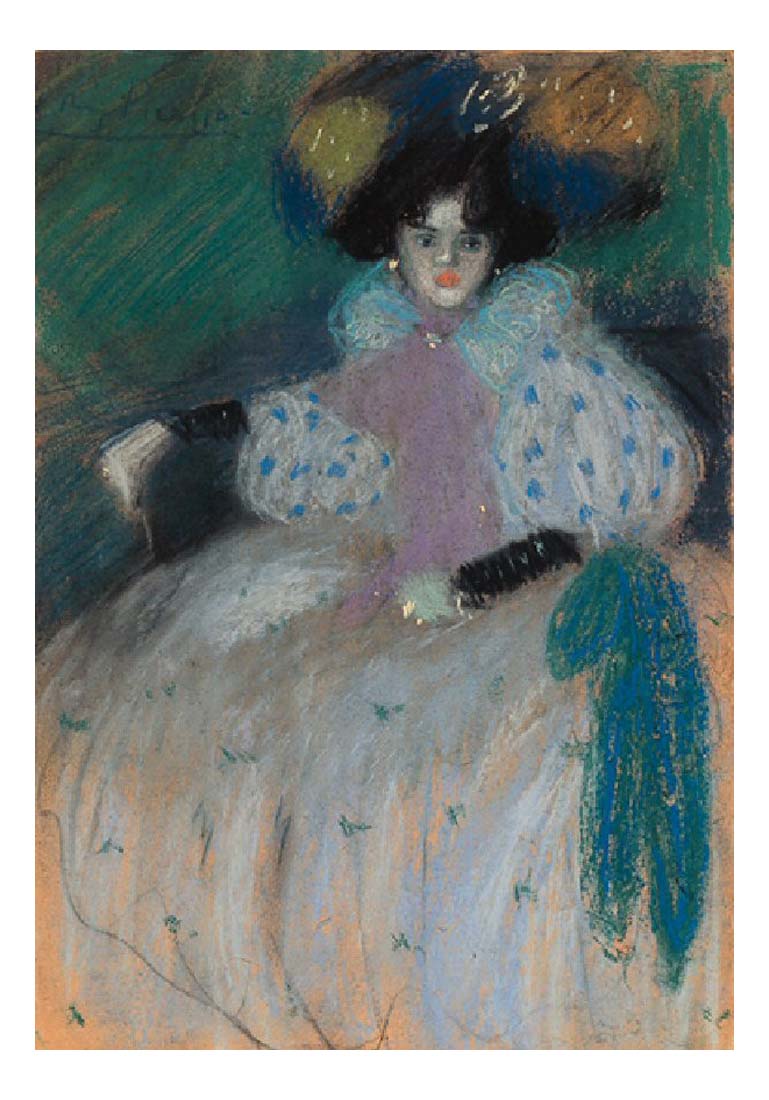 1901 Femme assise by Pablo Picasso, vintage artwork, 16x12"(A3) Poster