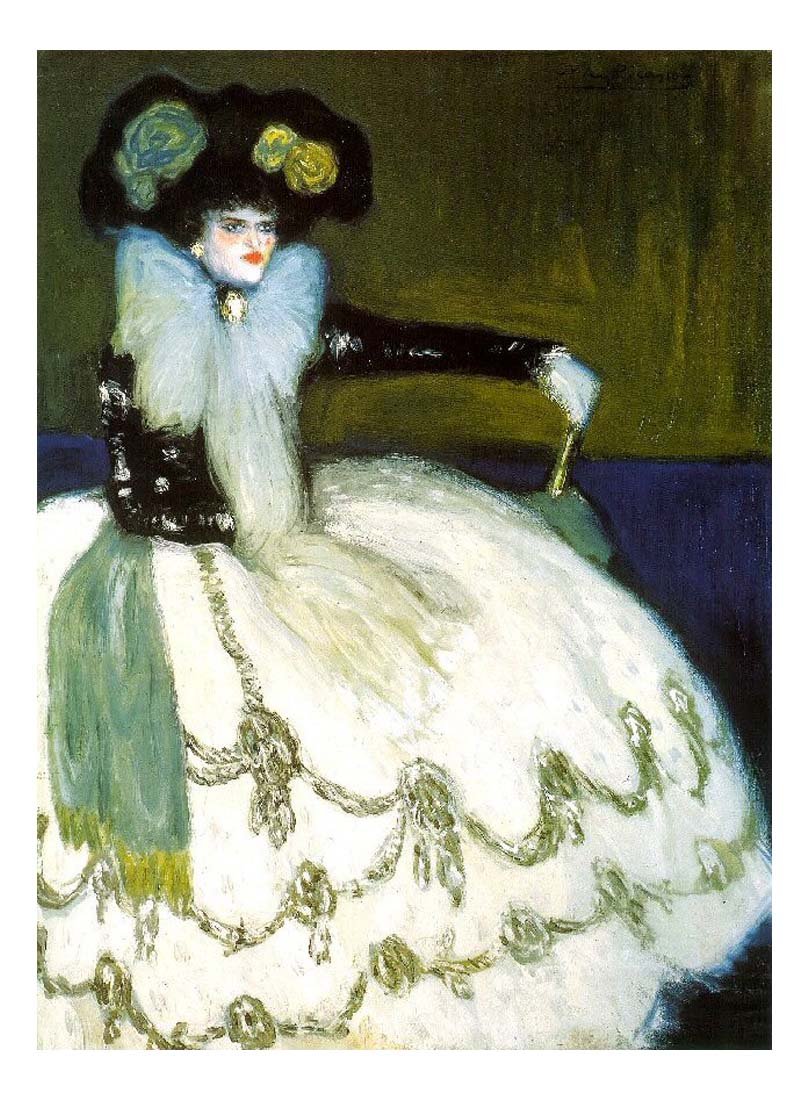 1901 Femme en bleu by Pablo Picasso, vintage artwork, 16x12"(A3) Poster