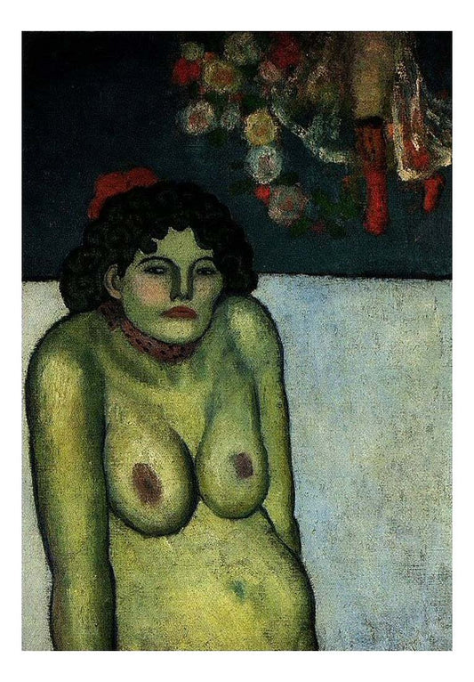 1901 Femme nue assise by Pablo Picasso, vintage artwork, 16x12"(A3) Poster