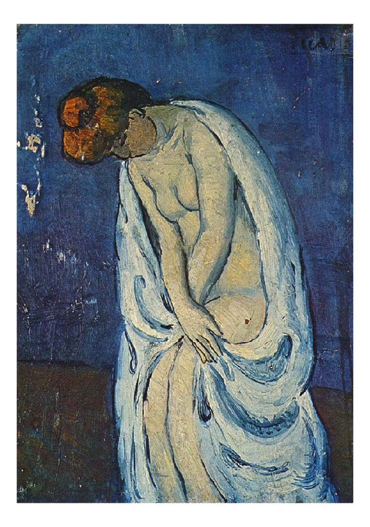 1901 Femme sortant du bain by Pablo Picasso, vintage artwork, 16x12"(A3) Poster