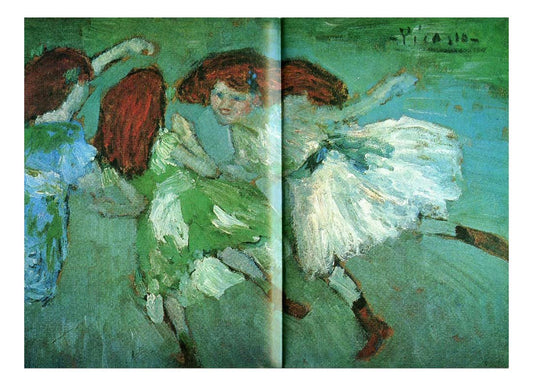 1901 La ronde des fillettes (Les Blondes Chevelures) by Pablo Picasso, vintage artwork, 16x12"(A3) Poster