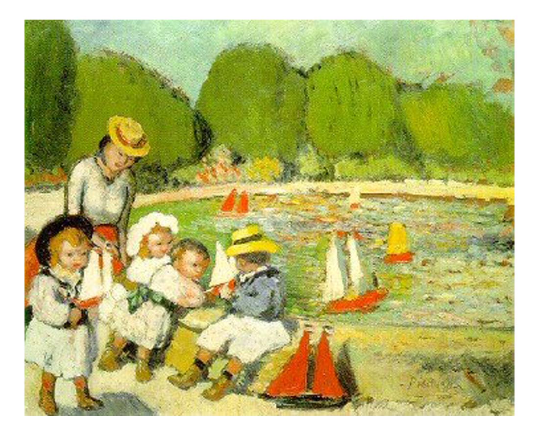 1901 Le Bassin des Tuileries by Pablo Picasso, vintage artwork, 16x12"(A3) Poster