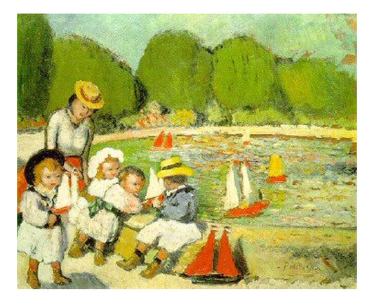 1901 Le Bassin des Tuileries by Pablo Picasso, vintage artwork, 16x12"(A3) Poster