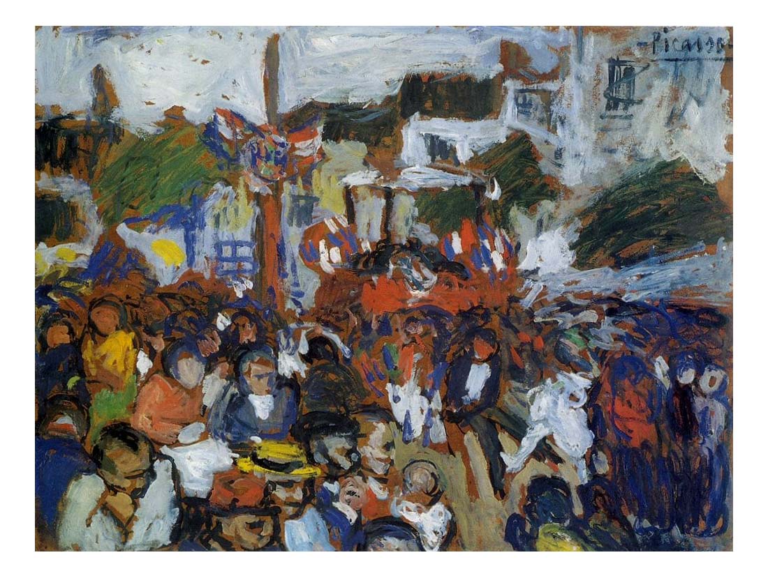 1901 Le quatorze juillet by Pablo Picasso, vintage artwork, 16x12"(A3) Poster