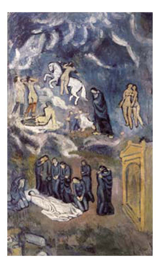 1901 L'enterrement de casagemas by Pablo Picasso, vintage artwork, 16x12"(A3) Poster