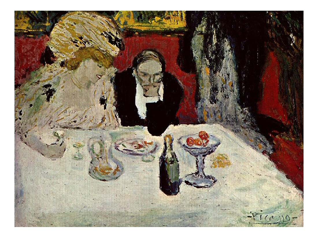 1901 Les soupeurs2 by Pablo Picasso, vintage artwork, 16x12"(A3) Poster