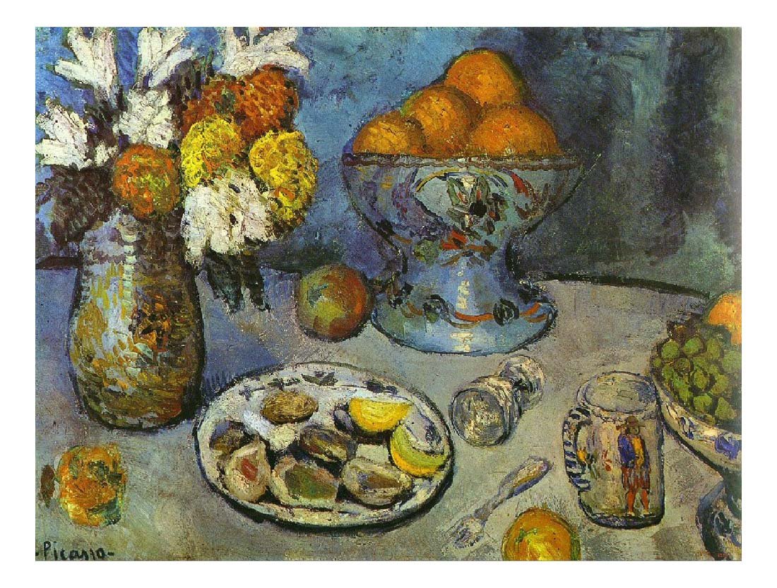 1901 Nature morte (Le dessert) by Pablo Picasso, vintage artwork, 16x12"(A3) Poster