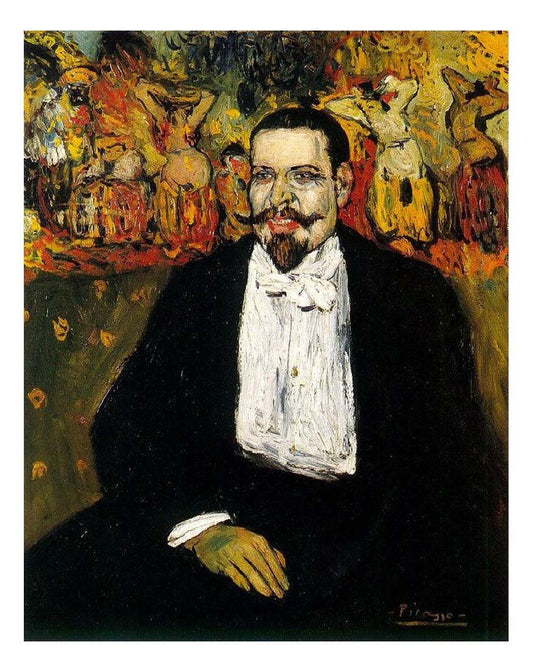 1901 Portrait de Gustave Coquiot by Pablo Picasso, vintage artwork, 16x12"(A3) Poster