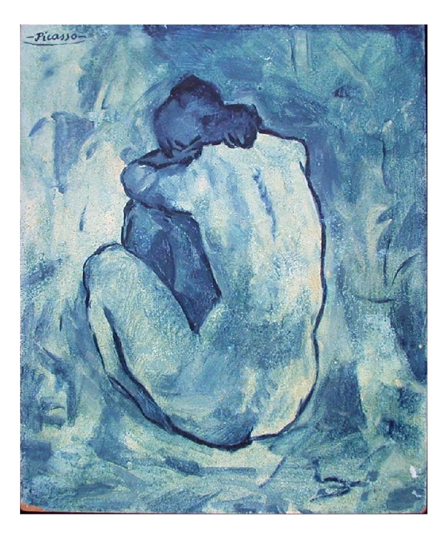 1902 femme nue 1 by Pablo Picasso, vintage artwork, 16x12"(A3) Poster