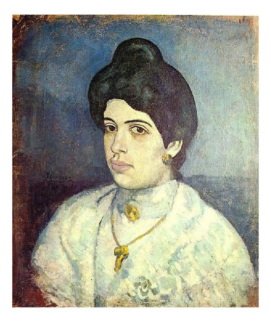 1902 Portrait de Corina Romeu by Pablo Picasso, vintage artwork, 16x12"(A3) Poster