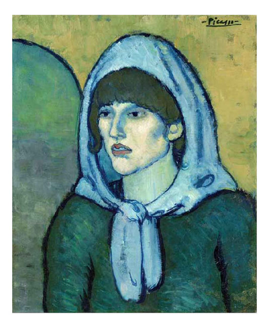 1902 Portrait de Germaine by Pablo Picasso, vintage artwork, 16x12"(A3) Poster