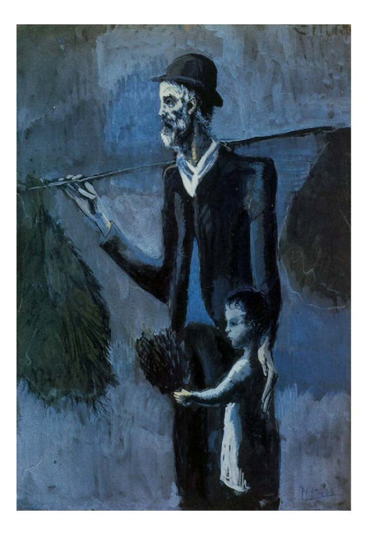 1902 Vendeur de gui by Pablo Picasso, vintage artwork, 16x12"(A3) Poster