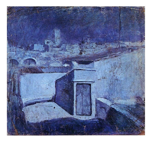 1903 Les toits de Barcelone au clair de lune by Pablo Picasso, vintage artwork, 16x12"(A3) Poster