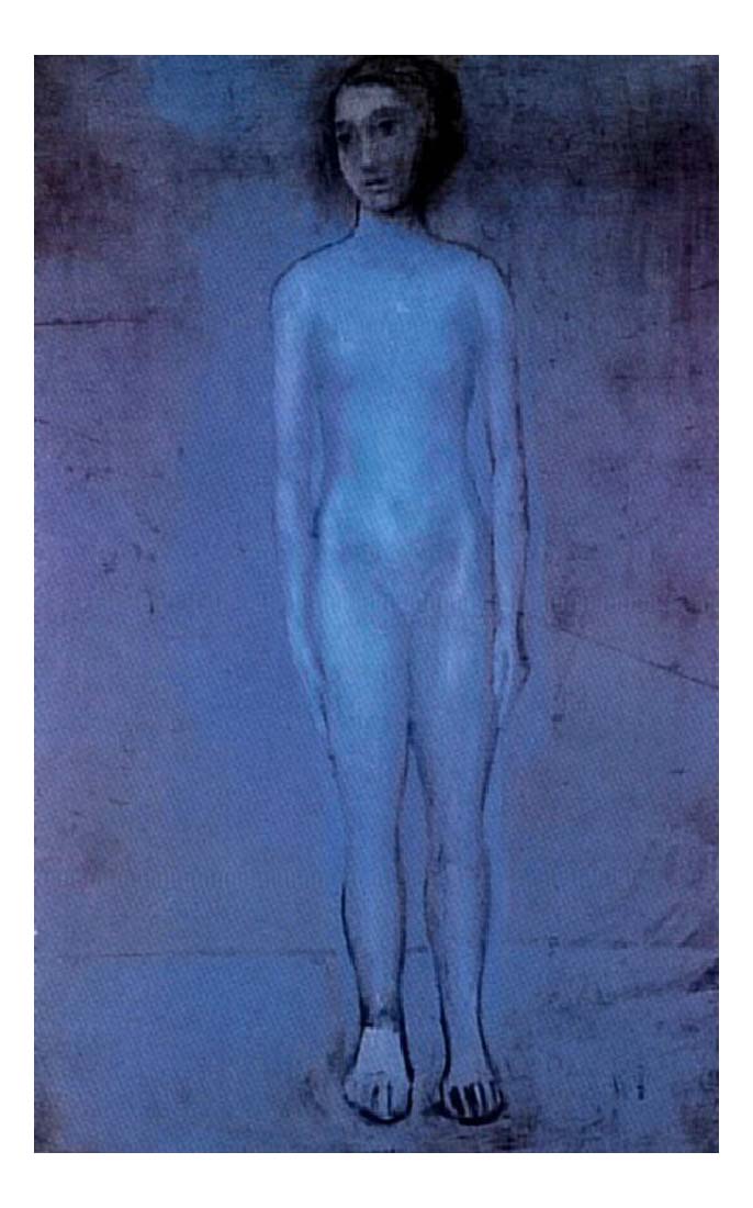 1903 Petite fille debout by Pablo Picasso, vintage artwork, 16x12"(A3) Poster