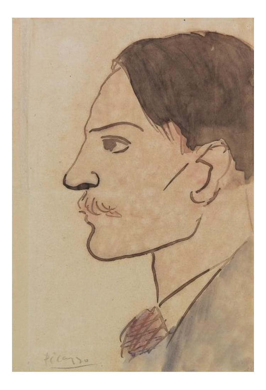 1903 Portrait de l'artiste by Pablo Picasso, vintage artwork, 16x12"(A3) Poster