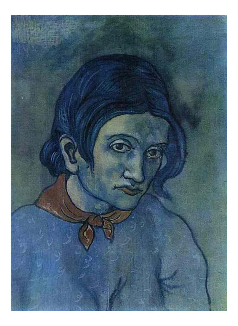 1903 Portrait d'une jeune femme by Pablo Picasso, vintage artwork, 16x12"(A3) Poster