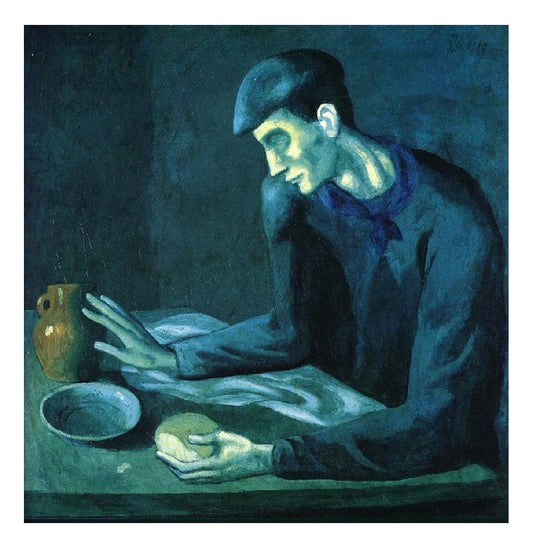 1903 Repas de l'aveugle by Pablo Picasso, vintage artwork, 16x12"(A3) Poster