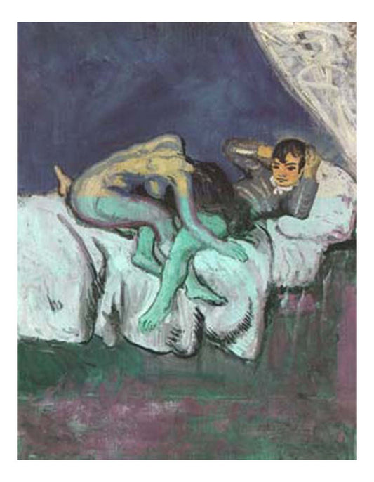 1903 scene erotique by Pablo Picasso, vintage artwork, 16x12"(A3) Poster