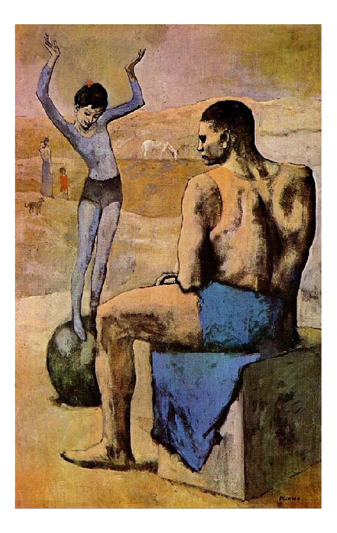 1904 Acrobate au ballon (Fillette au ballon) by Pablo Picasso, vintage artwork, 16x12"(A3) Poster