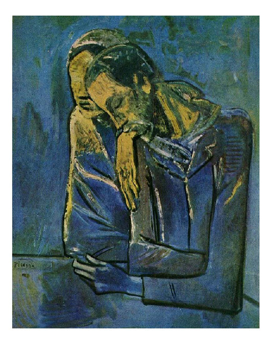 1904 Deux personnages by Pablo Picasso, vintage artwork, 16x12"(A3) Poster