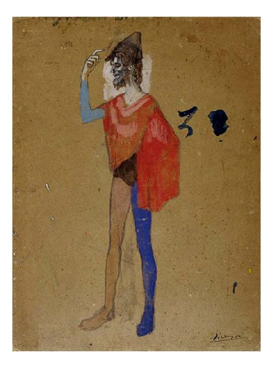 1904 Le saltimbanque by Pablo Picasso, vintage artwork, 16x12"(A3) Poster