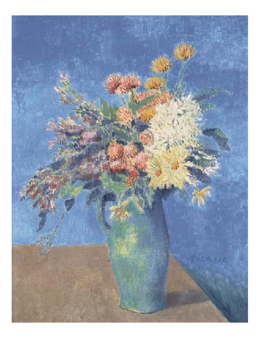 1904 Vase de fleurs by Pablo Picasso, vintage artwork, 16x12"(A3) Poster