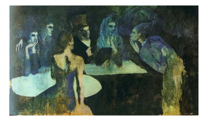 1904 Les Noces de Pierrette by Pablo Picasso, vintage artwork, 16x12