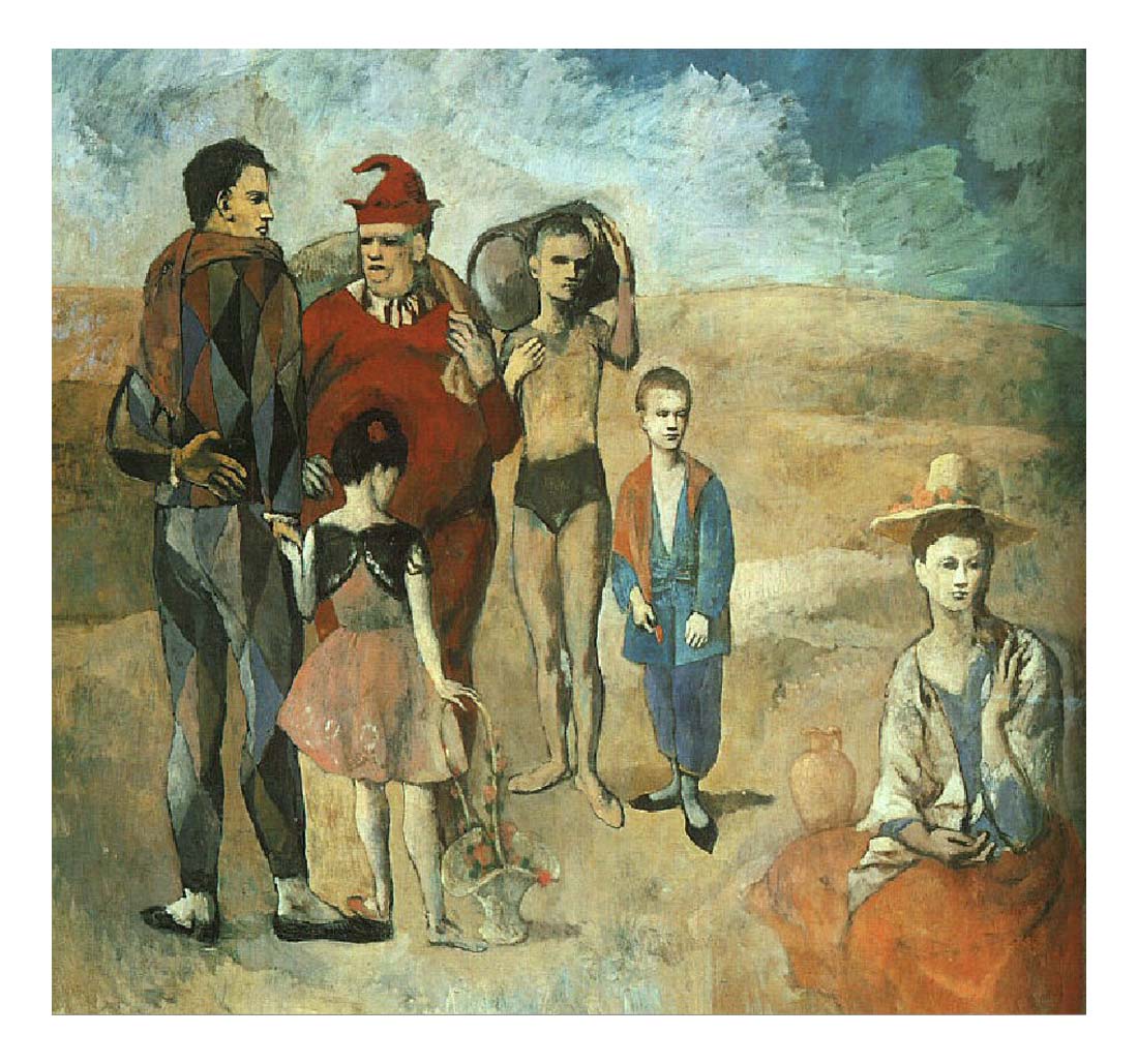 1905 Famille de saltimbanques (Les bateleurs) by Pablo Picasso, vintage artwork, 16x12"(A3) Poster