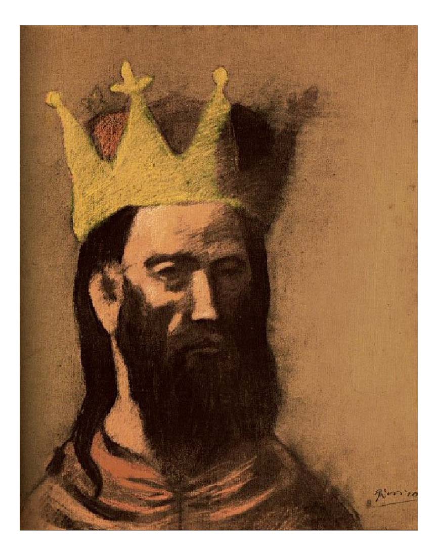 1905 Le roi by Pablo Picasso, vintage artwork, 16x12"(A3) Poster