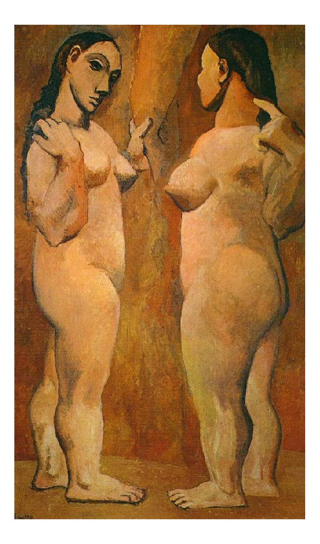 1906-7 Deux femmes nues by Pablo Picasso, vintage artwork, 16x12"(A3) Poster