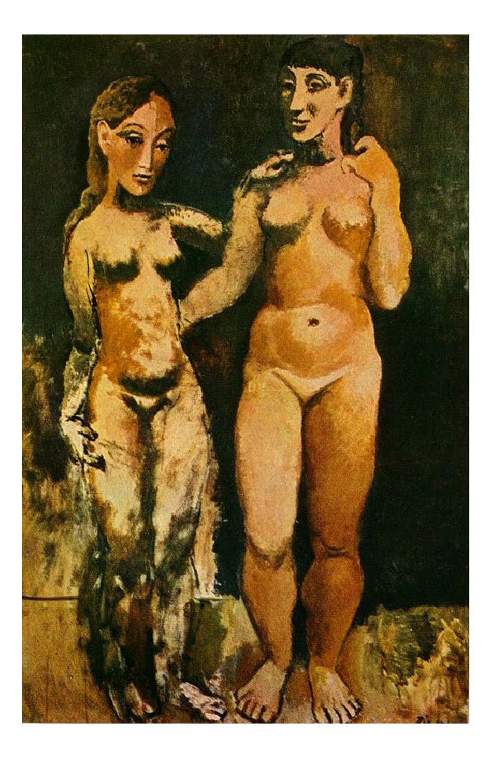 1906 Deux femmes nues2 by Pablo Picasso, vintage artwork, 16x12"(A3) Poster