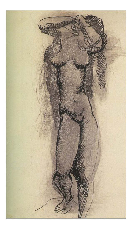 1906 Femme nue by Pablo Picasso, vintage artwork, 16x12"(A3) Poster