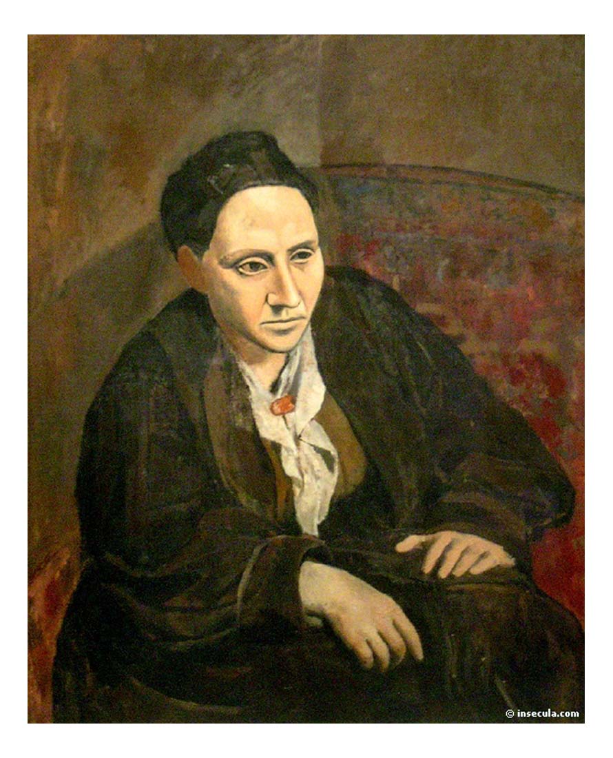 1906 Gertrude Stein by Pablo Picasso, vintage artwork, 16x12"(A3) Poster