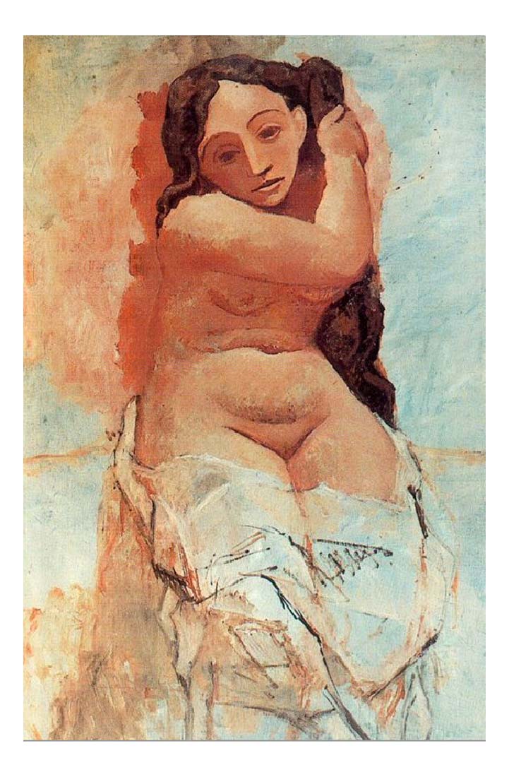 1906 La coiffure3 by Pablo Picasso, vintage artwork, 16x12"(A3) Poster