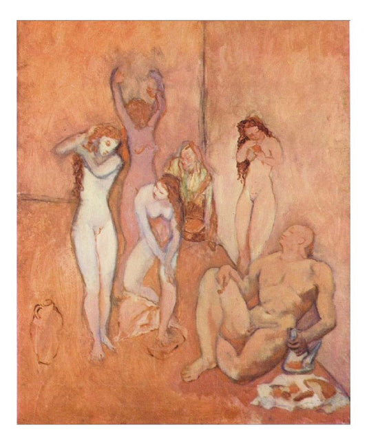 1906 Le Harem by Pablo Picasso, vintage artwork, 16x12"(A3) Poster