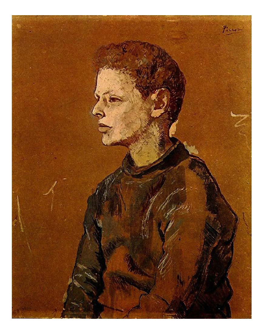 1906 Portrait d'Allan Stein by Pablo Picasso, vintage artwork, 16x12"(A3) Poster