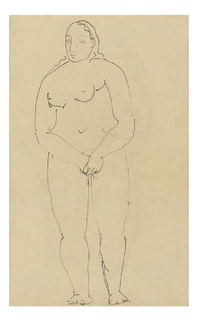 1906 Portrait de femme by Pablo Picasso, vintage artwork, 16x12"(A3) Poster