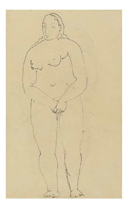 1906 Portrait de femme by Pablo Picasso, vintage artwork, 16x12"(A3) Poster