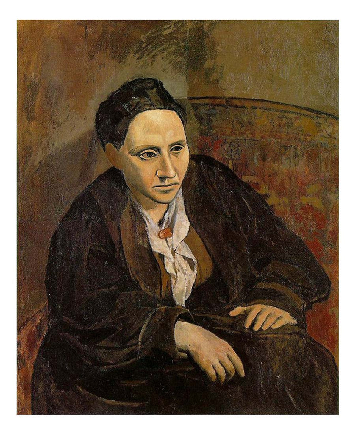 1906 Portrait de Gertrude Stein by Pablo Picasso, vintage artwork, 16x12
