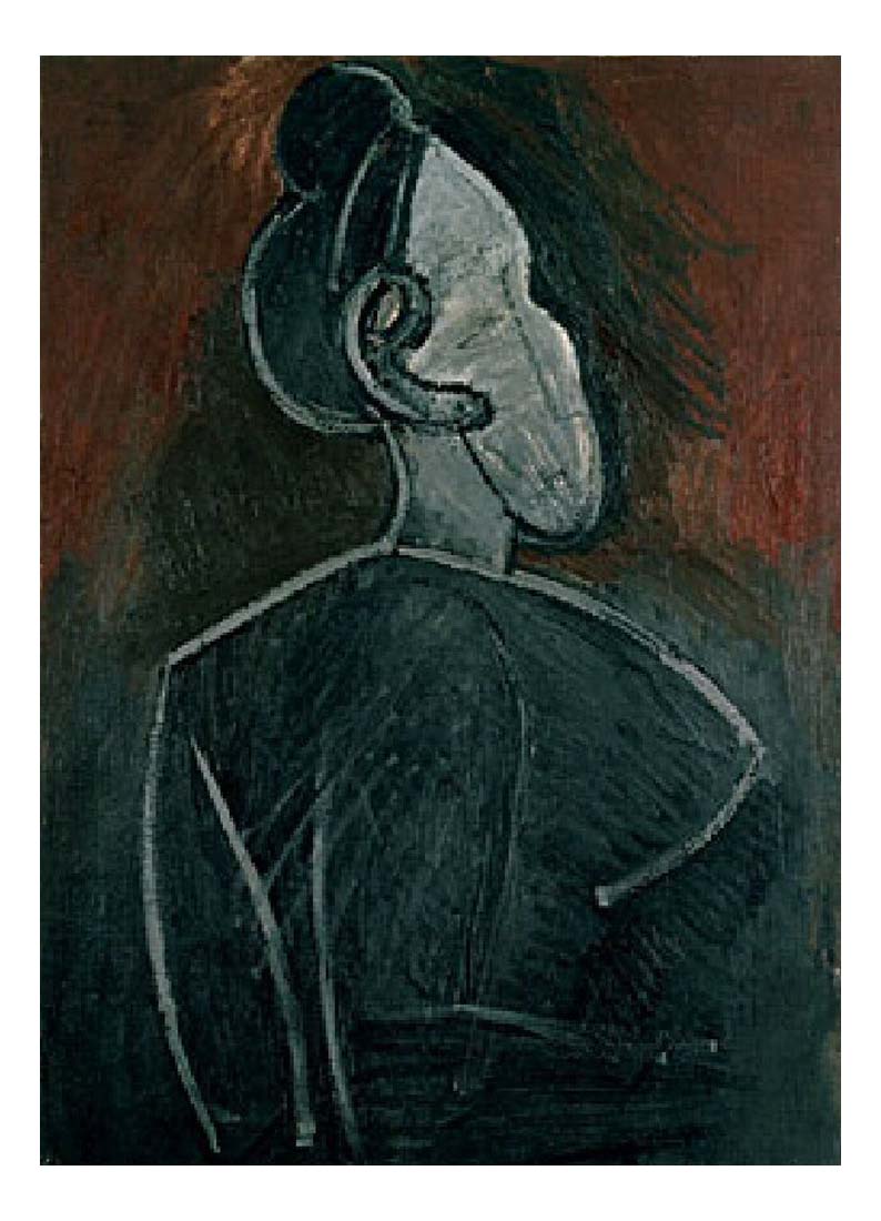 1907 Femme nue de trois quarts dos by Pablo Picasso, vintage artwork, 16x12"(A3) Poster