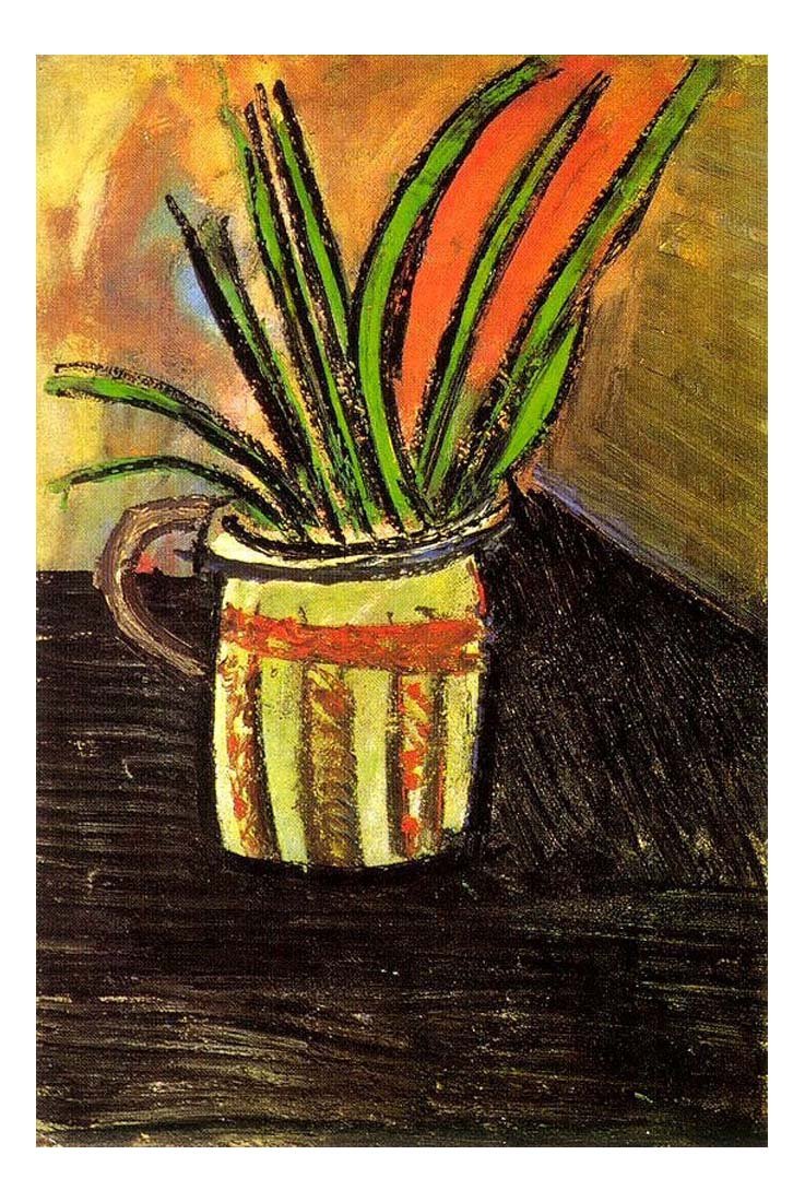 1907 Fleurs exotiques (Bouquet dans un vase) by Pablo Picasso, vintage artwork, 16x12"(A3) Poster